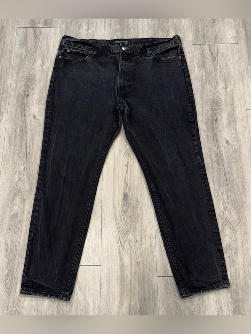 Abercrombie & Fitch Men's Casual Black Vintage Stretch 90s Slim Jeans